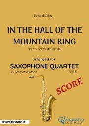 Cover von In The Hall Of The Mountain King - Saxophone Quartet SCORE