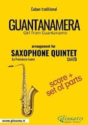 Cover von Guantanamera - Saxophone Quintet score & parts
