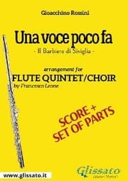 Cover von Flute Quintet score of 'Una voce poco fa'