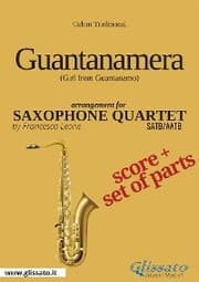 Cover von Guantanamera - Saxophone Quartet score & parts