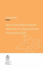 Cover von Structured Matrix Based Methods for Approximate Polynomial GCD