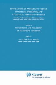 Cover von Foundations of Probability Theory, Statistical Inference, and Statistical Theories of Science