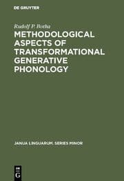 Cover von Methodological Aspects of Transformational Generative Phonology