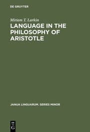 Cover von Language in the Philosophy of Aristotle