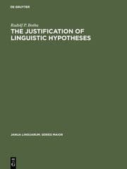 Cover von The Justification of Linguistic Hypotheses