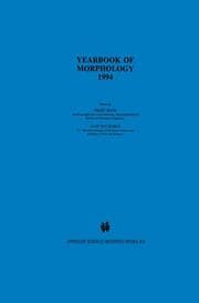 Cover von Yearbook of Morphology 1994