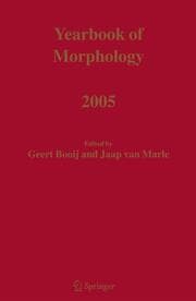 Cover von Yearbook of Morphology 2005