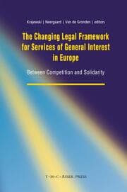 Cover von The Changing Legal Framework for Services of General Interest in Europe