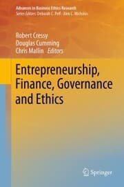 Cover von Entrepreneurship, Finance, Governance and Ethics