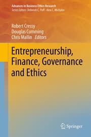 Cover von Entrepreneurship, Finance, Governance and Ethics