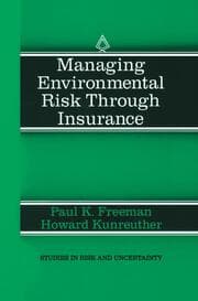 Cover von Managing Environmental Risk Through Insurance