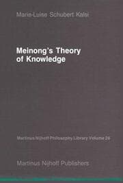 Cover von Meinongs Theory of Knowledge