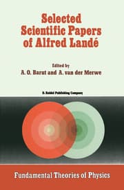 Cover von Selected Scientific Papers of Alfred Landé