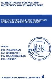 Cover von Tissue culture as a plant production system for horticultural crops
