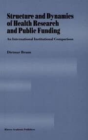 Cover von Structure and Dynamics of Health Research and Public Funding