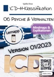 Cover von ICD-11-Klassifikation 06: Psychische Störungen, Verhaltensstörungen oder neuronale Entwicklungsstörungen Version 01/2023