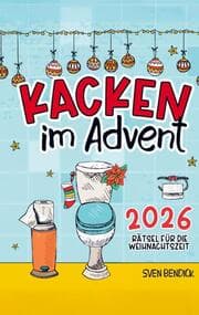 Cover von Kacken im Advent: 24 Rätsel für die Weihnachtszeit auf dem Klo