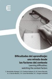 Cover von Dificultades del aprendizaje: una mirada desde los factores del contexto