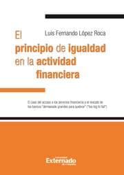 Cover von El principio de igualdad en la actividad financiera.