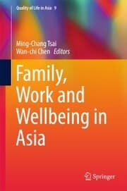 Cover von Family, Work and Wellbeing in Asia