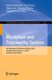 Cover von Blockchain and Trustworthy Systems