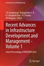 Cover von Recent Advances in Infrastructure Development and Management - Volume 1