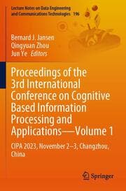 Cover von Proceedings of the 3rd International Conference on Cognitive Based Information Processing and Applications-Volume 1