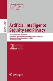 Cover von Artificial Intelligence Security and Privacy