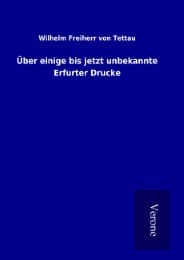 Cover von Über einige bis jetzt unbekannte Erfurter Drucke