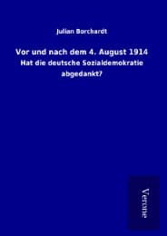 Cover von Vor und nach dem 4. August 1914