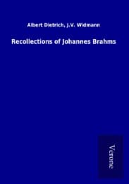 Cover von Recollections of Johannes Brahms
