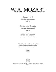 Cover von Konzert für Horn und Orchester Nr. 1 D-Dur KV 412,514 (386b)