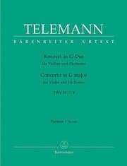 Cover von Konzert für Violine und Orchester G-Dur TWV 51:G8