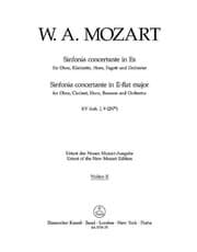Cover von Sinfonia concertante für Oboe, Klarinette, Horn, Fagott und Orchester Es-Dur KV Anh. I, 9 (297b)