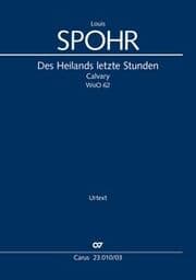 Cover von Des Heilands letzte Stunden (Klavierauszug)
