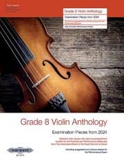Cover von Grade 8 Violin Anthology from 2024 Für Violine Solo mit Klavierbegleitung