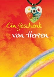 Cover von Grußkarte mit Murano-Herz 'Ein Geschenk von Herzen'