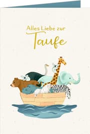 Cover von 3D-Karte - Alles Liebe zur Taufe 'Arche Noah'