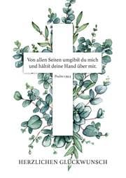 Cover von Doppelkarte 'Von allen Seiten umgibst zu mich und hältst deine Hand über mir.'