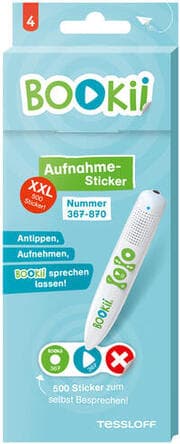 Cover von BOOKii® Aufnahme-Sticker neutral Paket 4, Nr. 367-870 (504 Stück)