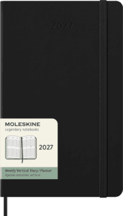 Cover von Moleskine Wochenkalender Vertikal L/A5 Schwarz 2027