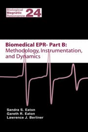 Cover von Biomedical EPR - Part B: Methodology, Instrumentation, and Dynamics