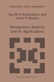 Cover von Idempotent Analysis and Its Applications