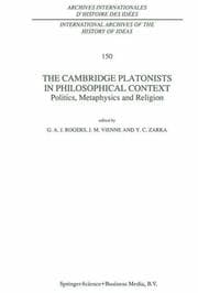 Cover von The Cambridge Platonists in Philosophical Context