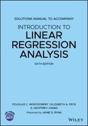 Cover von Introduction to Linear Regression Analysis, 6e Solutions Manual