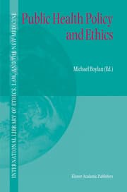 Cover von Public Health Policy and Ethics