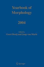 Cover von Yearbook of Morphology 2004