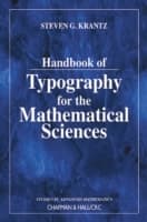 Cover von Handbook of Typography for the Mathematical Sciences