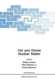 Cover von Hot and Dense Nuclear Matter