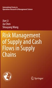 Cover von Risk Management of Supply and Cash Flows in Supply Chains